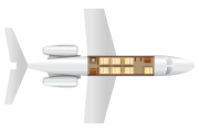 Private Light Jet Nextant 400XTi Floor Plan