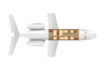 Private Heavy Jet Falcon 2000 Floor Plan