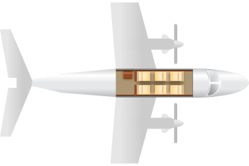 Private Turboprop King Air B200 Floor Plan