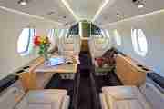 Private Mid Size Jet Citation VI Interior